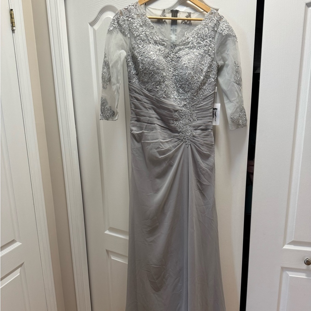 Elegant Gray Evening Gown